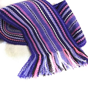 Very peri Extra wide Cossack woven sash belt 4&quot; Ukrainian purple hand crafted waistband Ethnic violet cummerbund Unisex Christmas gift