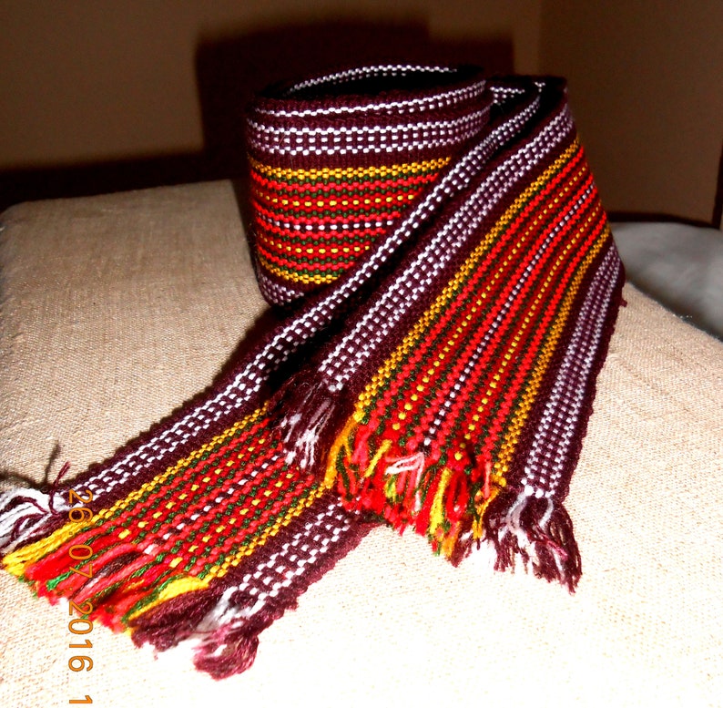 Rainbow hand woven belt LGBT sash Brown orange yellow green girdle for lesbian Gay pride Unisex colorful sash for jeans Easter gift