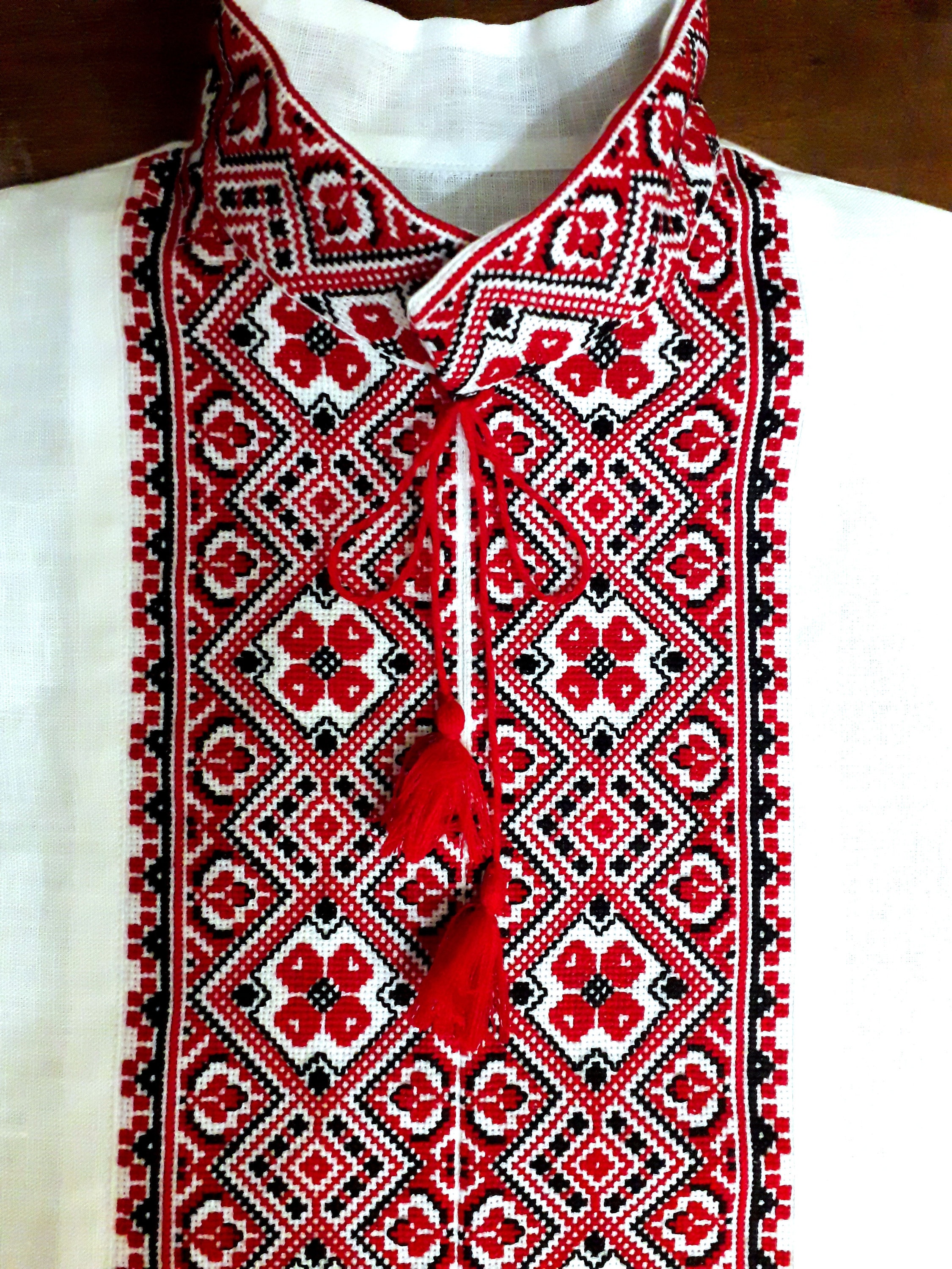 Ukrainian Custom Embroidered Shirt for Men White Linen Wedding Etsy