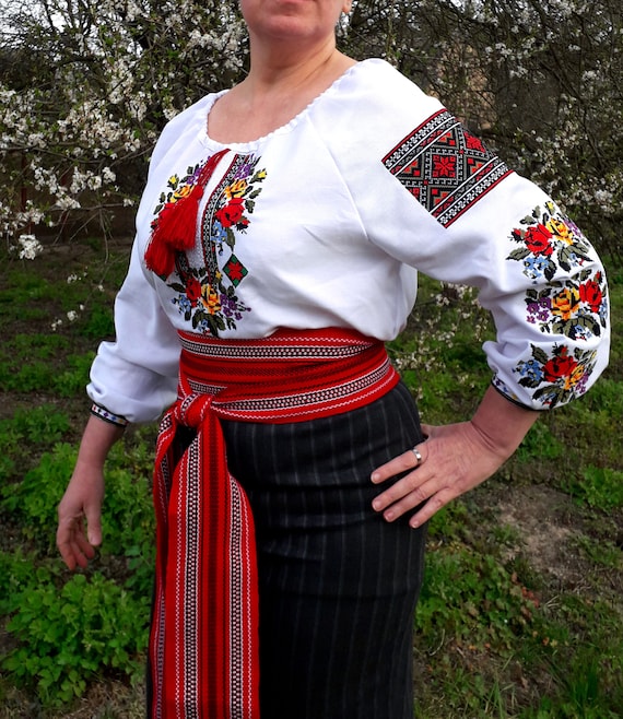 Colorful Extra Wide Cossack Woven Sash Belt 4 Ukrainian Hand Crafted  Waistband Ethnic Rainbow Cummerbund Unisex Christmas Gift 