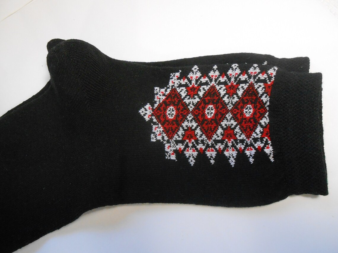 Ukrainian gift socks for men Organic cotton socks Ethnic gift Etsy