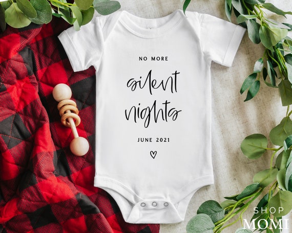 No More Silent Nights Custom Christmas Pregnancy Announcement