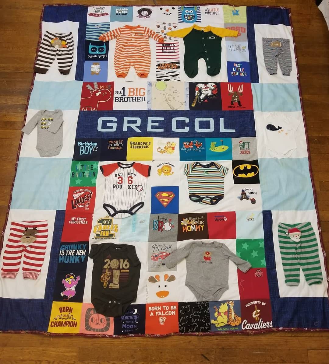 Baby Clothes/baby Onesies Quilt Etsy