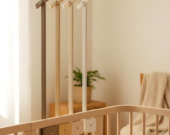 White Wooden Crib Mobile Arm: Baby Crib Accessory for Nursery