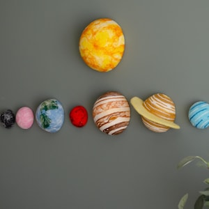 Solar System Nursery Wall Decor • Felt Planets for Kids Room • Space Theme Garland