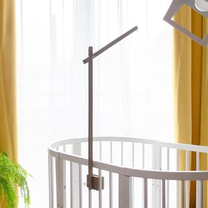 Baby mobile arm - Mobile holder - Mobile hanger - Crib mobile arm - baby crib attachment - white wooden hanger