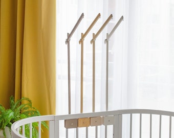 Handmade Pine Wood Baby Mobile Arm: Crib Attachment