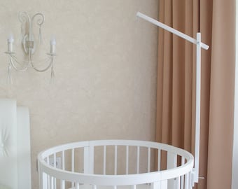 Baby mobile arm - Mobile holder - Mobile hanger - Crib mobile arm - baby crib attachment - white wooden hanger