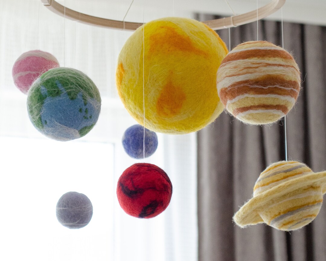 Solar System Crib Mobile, Scientist Baby, Baby Mobile, Outer