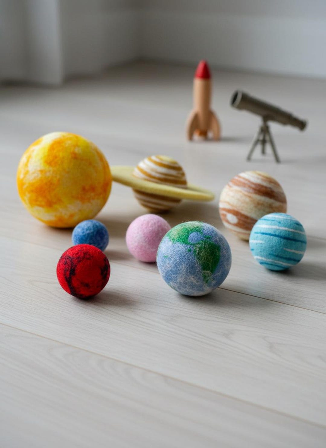 Felted Solar System Planets Set, Science Project Model for Study ...