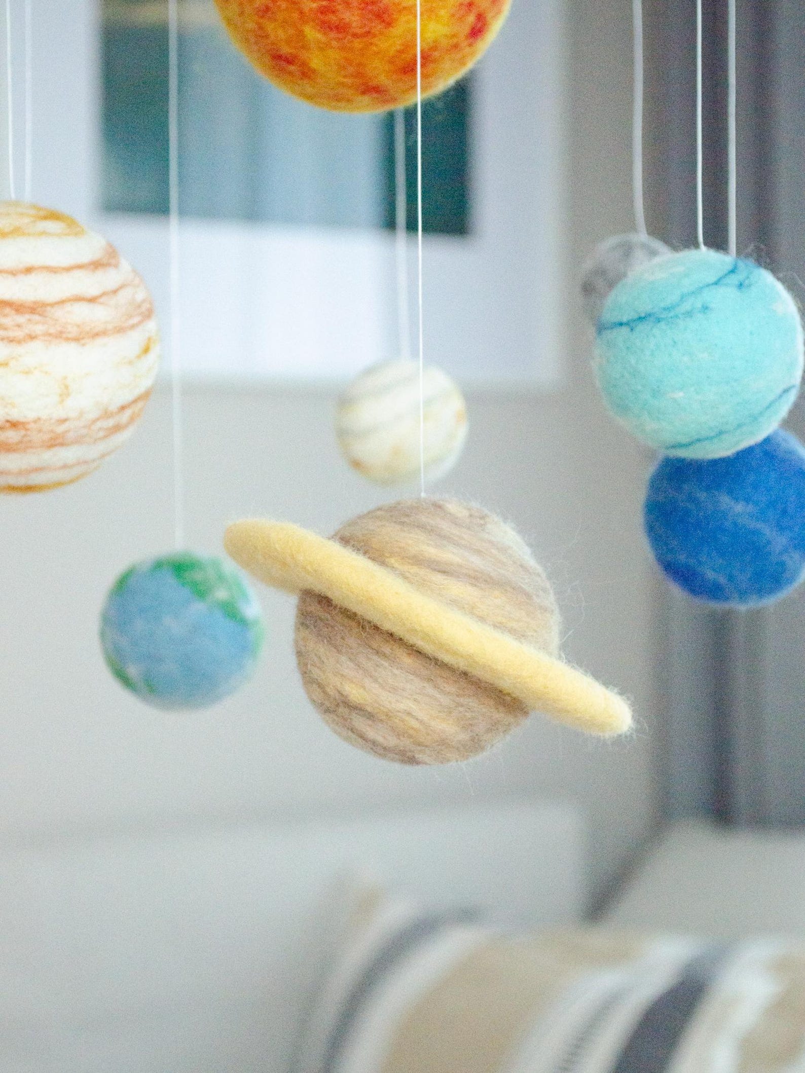 Felt Mini Solar System Mobile: Planet Decor for Space Themed Nursery - Etsy