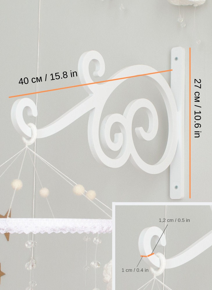 Wall Mounted Baby Mobile Arm White Wall Baby Mobile Hanger Etsy Australia