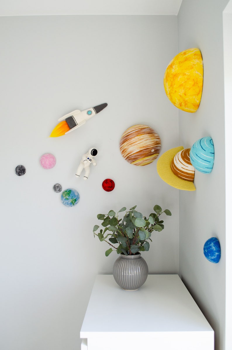 Space Nursery Solar System Wall Decor Planet Nursery - Etsy