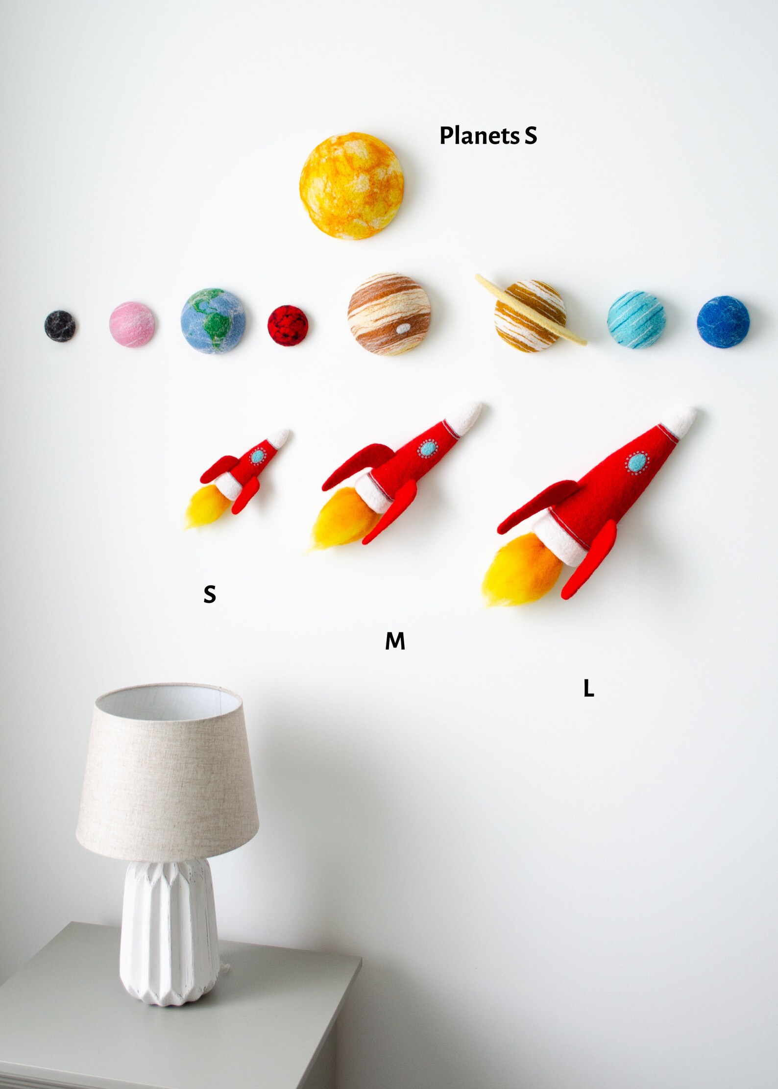 3D wall Solar system for Space themed nursery with Etsy