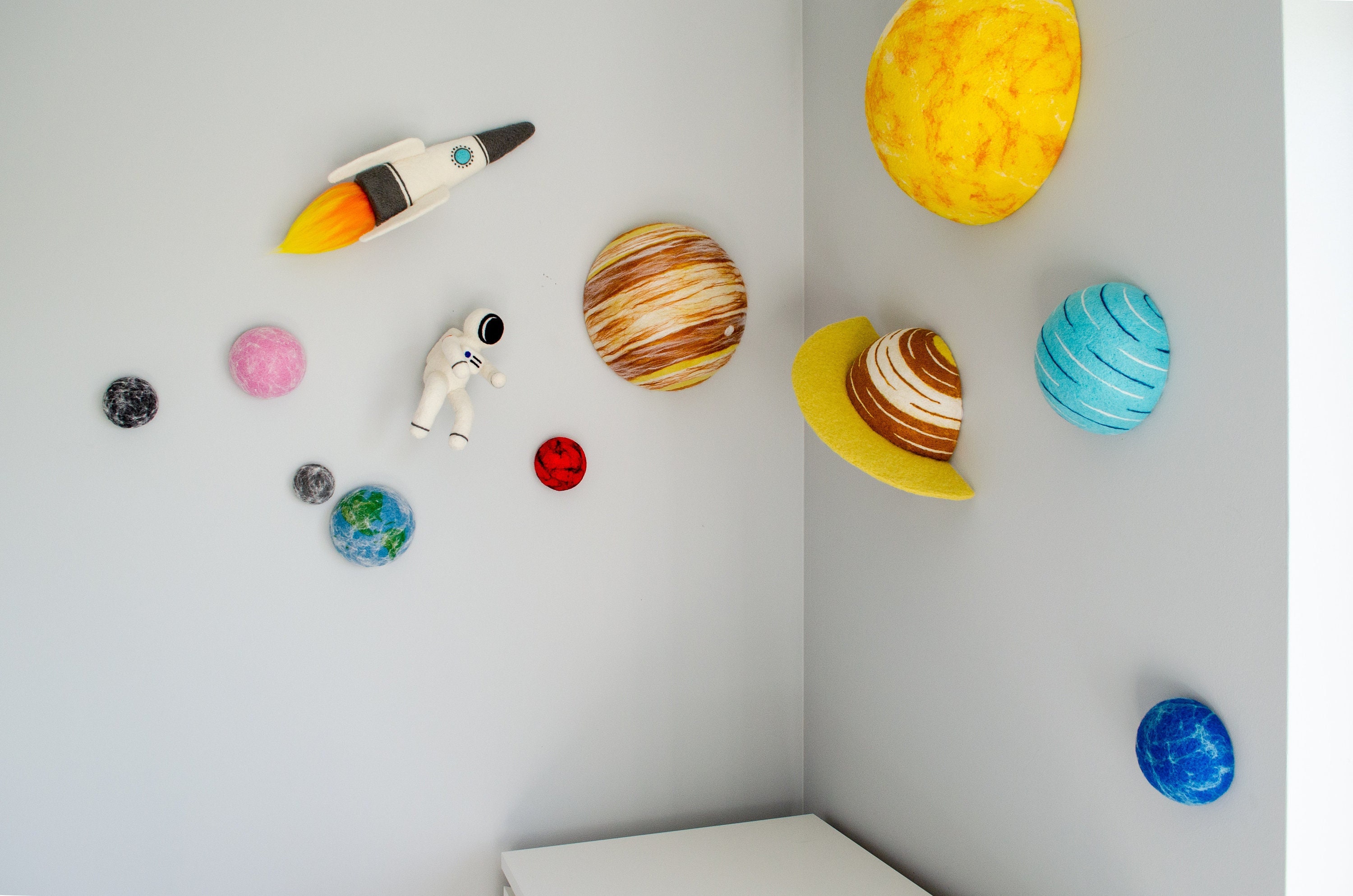 Felt Solar System Planets • 3D Nursery Wall Decor - Etsy