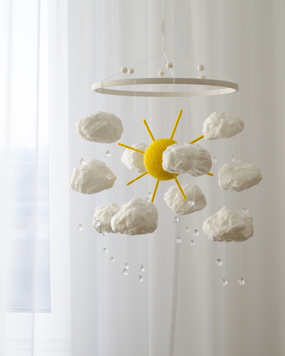 Cloud Crib Mobile for Cloud Theme Nursery First Mothers Day Etsy