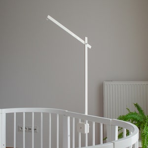 Baby mobile arm - Mobile holder - Mobile hanger - Crib mobile arm - baby crib attachment - white wooden hanger