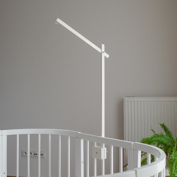White Mobile Arm Crib Etsy