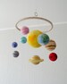 Planets mobile bebe as a space decor for space themed nursery, first mothers day gift 