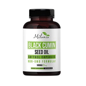 Black Seed Oil Capsules 120 Softgels - Natural Organic Cumin Supplement - Rich in Omega 3, 6, 9 Essential Fatty Acids - Non-GMO Formula