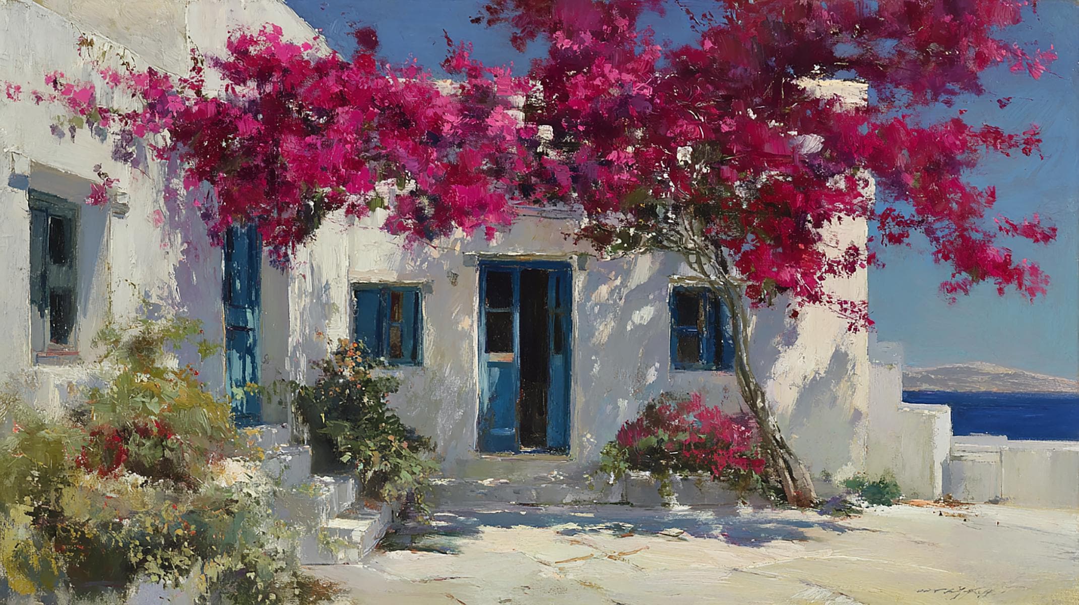 Bougainvillea oil paint - Etsy 日本