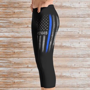 Thin Blue Line Leggings: Personalized Police Wife Gift bild 3