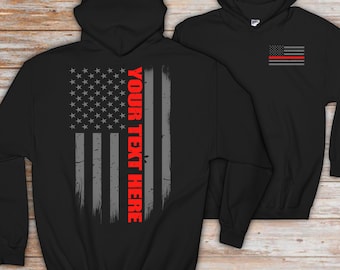 Men's VOLUNTEER FIREFIGHTER Black Hoodie Sweatshirt Sweater US Flag EMS Men's VOLUNTEER FIREFIGHTER Black Hoodie Sweatshirt Sweater US Flag EMS