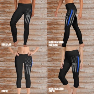 Thin Blue Line Leggings: Personalized Police Wife Gift bild 4