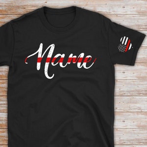 Custom Thin Red Line Shirt: Personalized Firefighter Gift