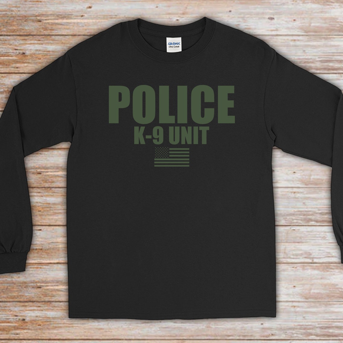 Police K9 Unit Uniform Shirt Long Sleeve Hoodie OD Green | Etsy