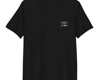 Premium US Navy Jolly Rogers F-14A Aircraft Back-print Unisex Organic Cotton T-shirt