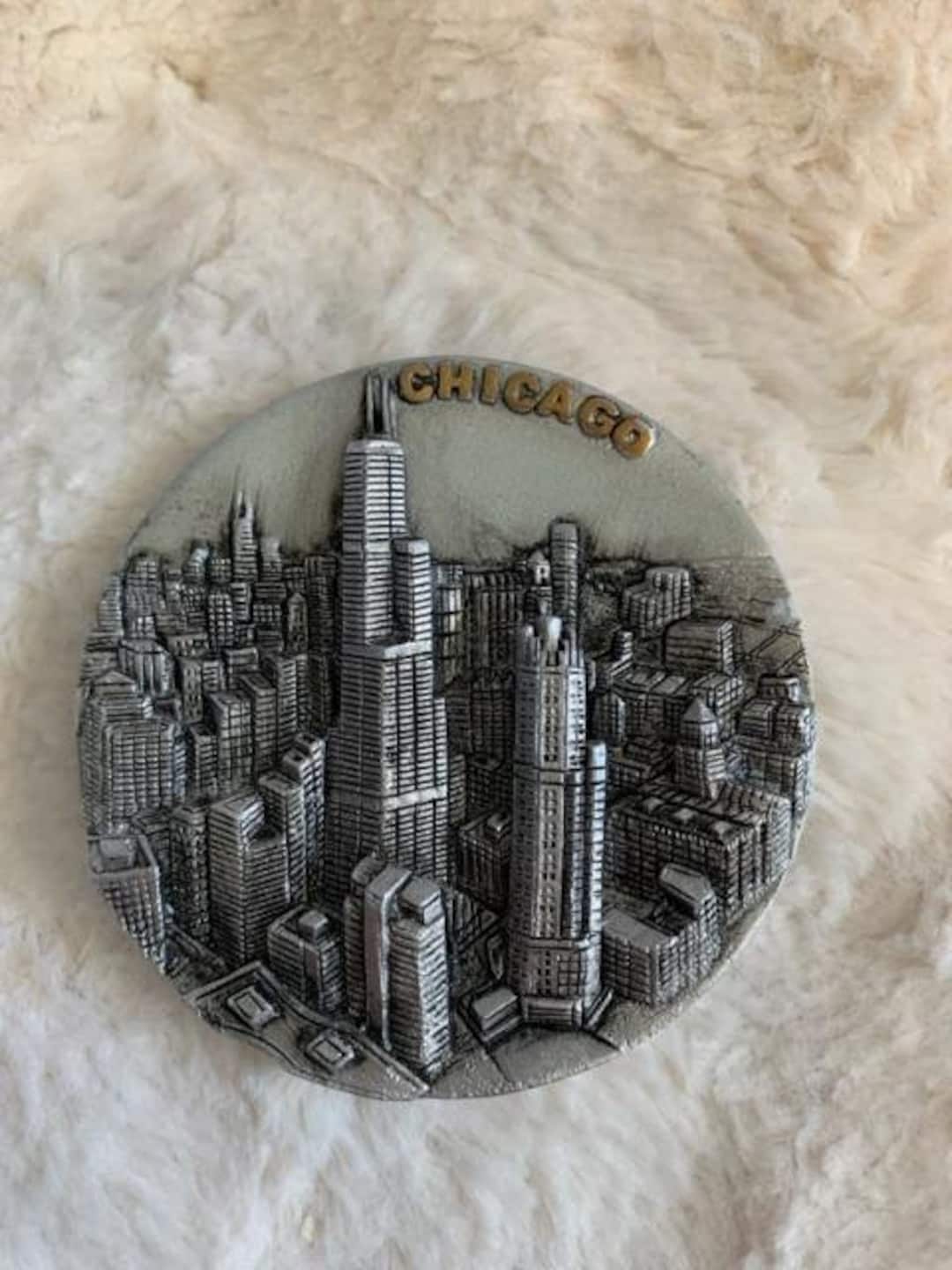 Small Chicago Souvenir Plate Etsy