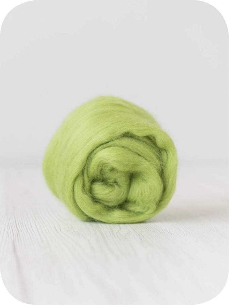 2 oz DyeingHouseGallery DHG Color: CAIPIRINHA combed sliver wool top Extra Fine Merino Wool Roving about 19 microns