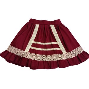 Gothic and lolita skirt classic old school style skirt in red wine, black and whine or custom colours - handmade dress