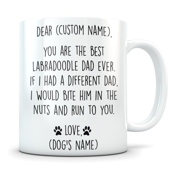 Labradoodle gift, labradoodle dad, labradoodle mug, labradoodle gift for men, labradoodle dad mug, labradoodle daddy, labradoodle coffee mug