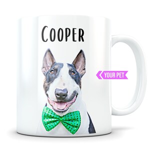 Bull terrier gift, bull terrier mom, bull terrier dad, bull terrier memorial, personalized bull terrier, bull terrier mug, terrier gift
