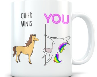 Regalos para tía, regalo divertido para tía, taza para tía, taza de café para tía, idea de regalo para tía, regalo de cumpleaños para tía, taza para tía, el mejor regalo para tía, la mejor tía del mundo