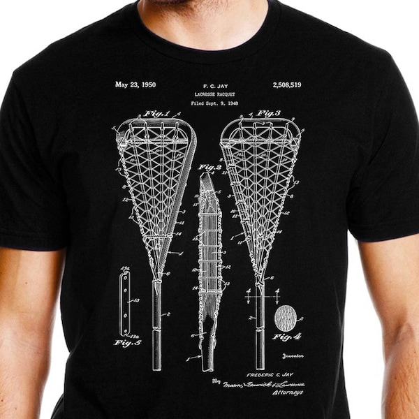 Lacrosse shirt, lacrosse t shirt, lacrosse shirt for men, lacrosse shirt for women, lacrosse stick shirt, invention shirt, lacrosse patent