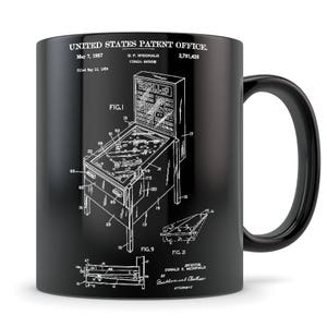 Pinball Mug, pinball gift, vintage game mug, pinball wizard, pinball player, retro game, arcade mug, arcade gift, arcade game, vintage gift