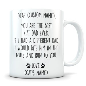 Cat dad gifts, cat gifts for men, cat dad mug, cat gifts, best cat dad ever, funny cat gift, cat dad, cat lover gifts, cat owner, cat cup