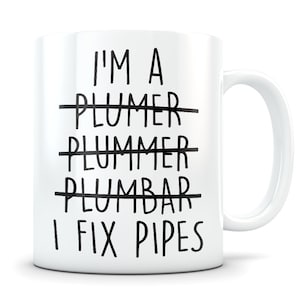 Cadeau plombier, tasse à café plombier, cadeau plombier pour homme et femme, cadeaux plomberie, tasse plomberie, idée cadeau drôle de plombier, cadeau bâillon plomberie