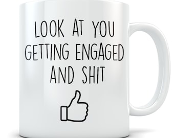 Engagement gift for women and men, engaged mug, newly engaged gifts, engagement mug, engagement gift, new engagement couple