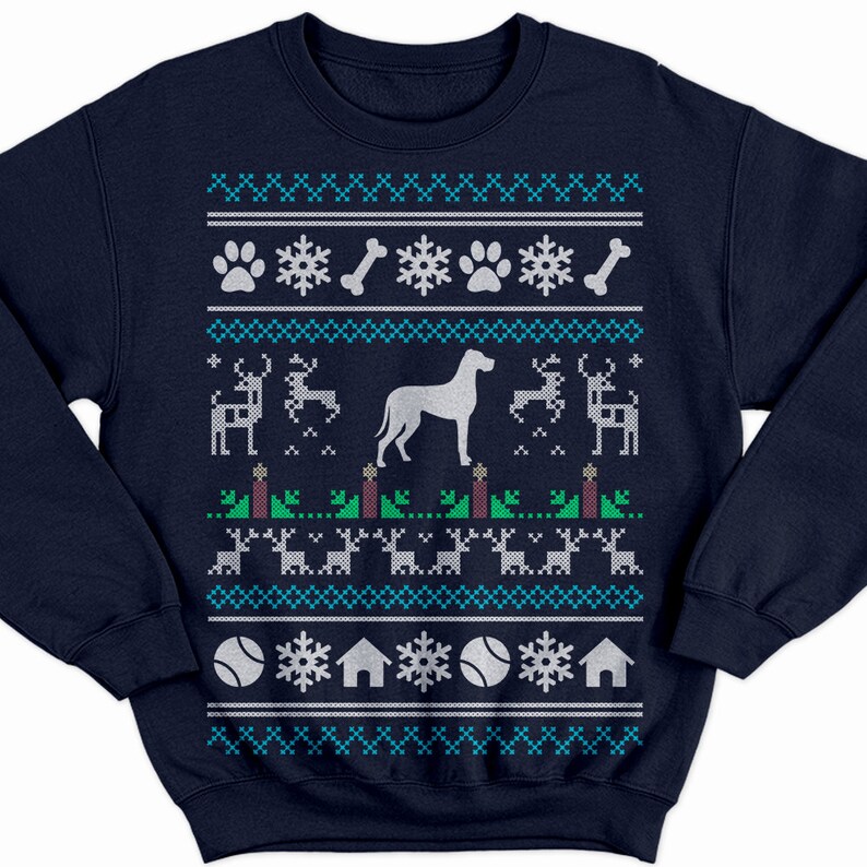 Great Dane Christmas Sweater Great Dane Shirt Great Dane Etsy