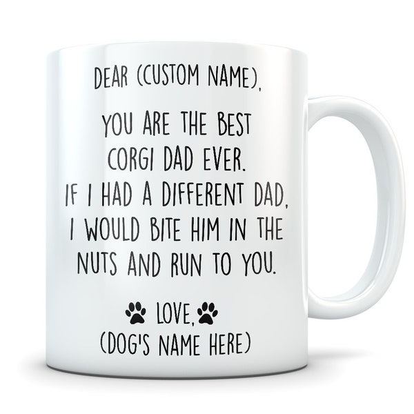 Corgi gifts for men, Corgi Gifts, Corgi dad, Corgi mug, Corgi dad gift, Corgi dad mug, Corgi lover, cute Corgi gift idea, Corgi dog