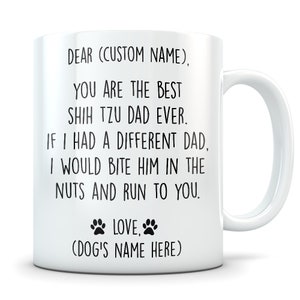 Shih Tzu gifts for men, Shih Tzu dad, Shih Tzu gifts, Shih Tzu mug, Shih Tzu dad mug, Shih Tzu lover, Cute Shih Tzu gift, Shih Tzu dog