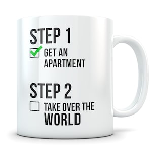 Apartment gifts for women and men, first apartment gift, apartment mug, first apartment, new apartment gift, apartment housewarming gift image 1