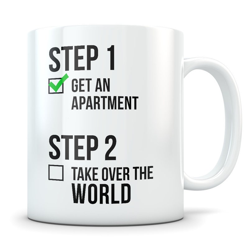 Apartment gifts for women and men, first apartment gift, apartment mug, first apartment, new apartment gift, apartment housewarming gift image 1