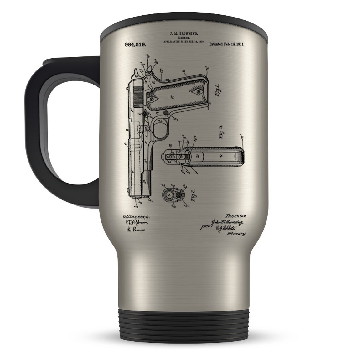 Gun Travel Mug Gun Lover Gift Gun Enthusiast Gift Gun Mug Etsy