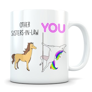 Sister-in-law gifts, funny sister-in-law gift, sister-in-law mug, sister-in-law coffee mug, sister-in-law gift idea, sister in law unicorn