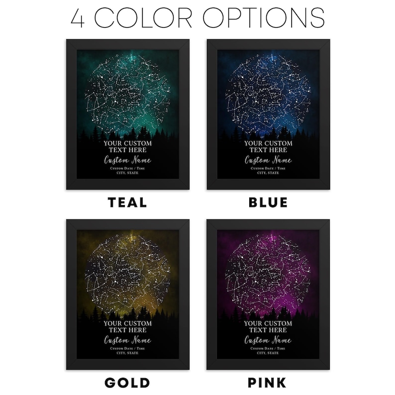 the four zodiac signs are shown in four different colors